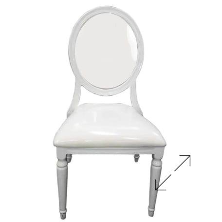 White Resin Louis Pop Chair with Clear Back